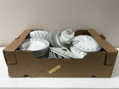 A Dutch white and grey china dinner service