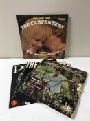 Three boxes and a case of LP's,