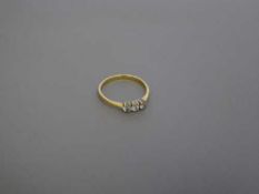 Three stone diamond ring