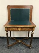 A continental card table with ormolu mounts