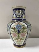 A Noritake floral gilded vase,