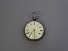 A silver key wound pocket watch, James Sample,