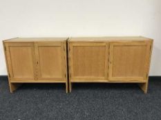 Five late 20th century A/S Soborg Mobalfabrik teak double door cabinets