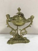 A decorative French bronze perfume burner