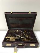A cased Nivella cutlery set