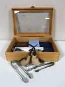 A box containing an Aviva 17 Jewel gilt gent's pocket watch on chain, a Wedgwood cameo pendant,