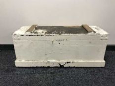 A painted pine joiner's tool box