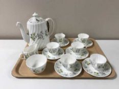 A tray of fifteen piece Minton Spring Valley china tea service