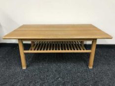 A large late 19th century teak coffee table