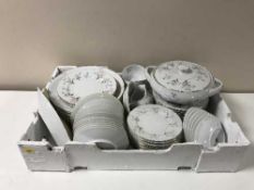 Three boxes of German dinner service, assorted tea china, tureens,