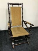An early 20th century rocking chair