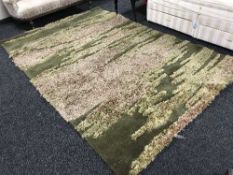 A contemporary green rug