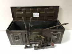 Two metal ammunition crates of hand tools