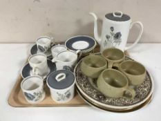A tray of eleven piece Wedgwood Susie Cooper tea set,