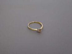 18ct old cut solitaire diamond ring approximately .