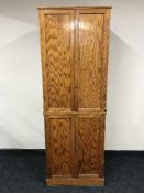 A pine double door cabinet
