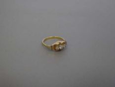 18ct three stone diamond ring