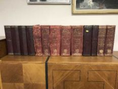 Thirteen leather bound volumes : Oxfords A New English Dictionary