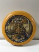 A Baerenkaas Dutch advertising cheese wheel