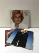 Two boxes containing a large quantity of 45's, LP's, Kim Wilde,