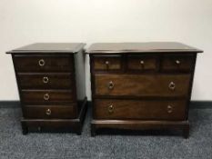 A Stag Minstrel five drawer chest and a four drawer chest (2)