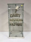 A glass Diary Ice Cream counter top display cabinet