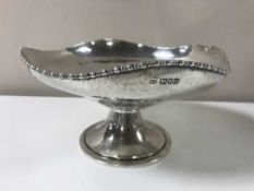 A sterling silver comport,