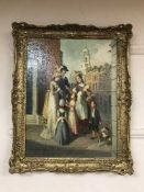 Vernon de Beauvoir Ward : The matchstick seller, oil on canvas, signed, 55 cm x 42 cm, framed.