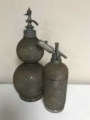 Two vintage soda syphons
