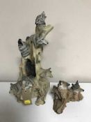 Six Walk in the Country figures of wolves (four boxed)