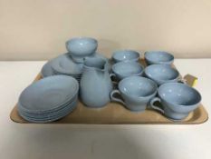 A tray of twenty one piece Wedgwood Lavender tea set