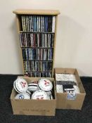 A beech effect CD stand, quantity of CDs,