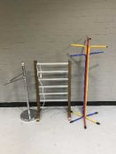 A child's hat and coat stand,