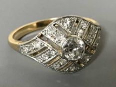 An Art Deco diamond cluster ring