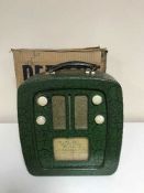An early 20th century boxed Defiant valve radio