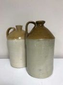 Four stone flaggons - one by McIntosh & Company of Inverness