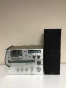 A pair of Gala speakers and three Sharp hi/fi separates