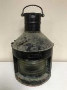 A Griffiths and Son of Birmingham starboard ship's lamp