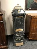 A continental enamelled cast iron stove