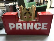 A Prince double sided shop advertising sign