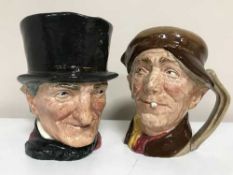 Two large Royal Doulton character jugs - Arry and John Peel