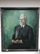 Continental school : portrait of a bearded man, oil on canvas.