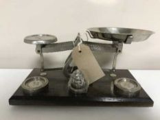 A set of chrome Johnsons of Hendon postal scales with weights