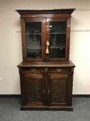 A Victorian mahogany glazed door bookcase