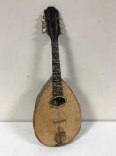 An Italian flat-back mandolin, circa 1900.