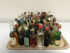 A tray of alcohol miniatures
