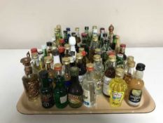 A tray of alcohol miniatures - approx.