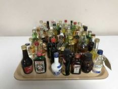 A tray of alcohol miniatures - approx.