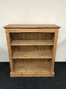 A set of pine open shelves