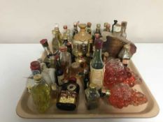 A tray of alcohol miniatures